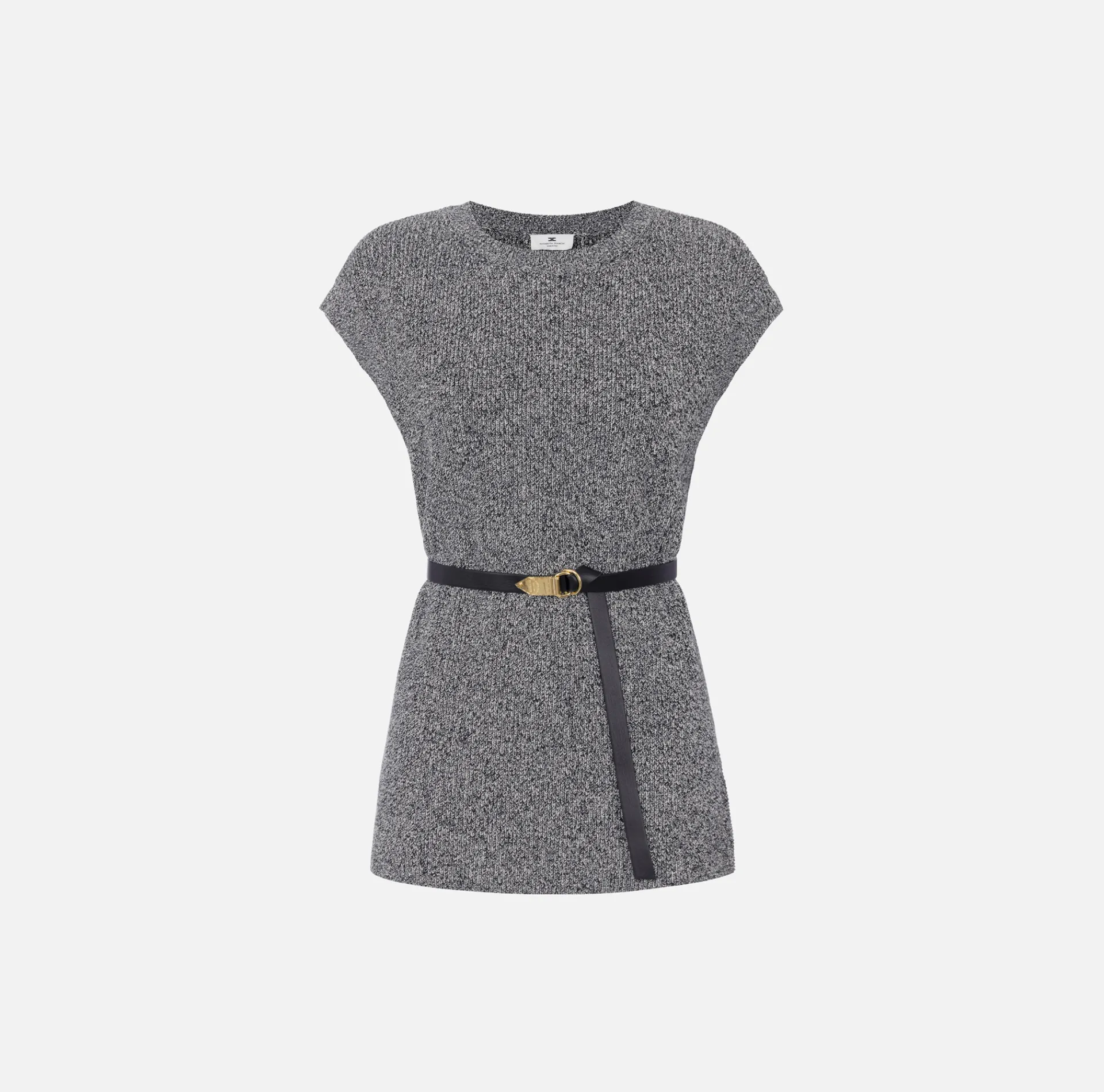 Elisabetta Franchi Knitwear And Sweatshirts|Melange viscose shirt with belt