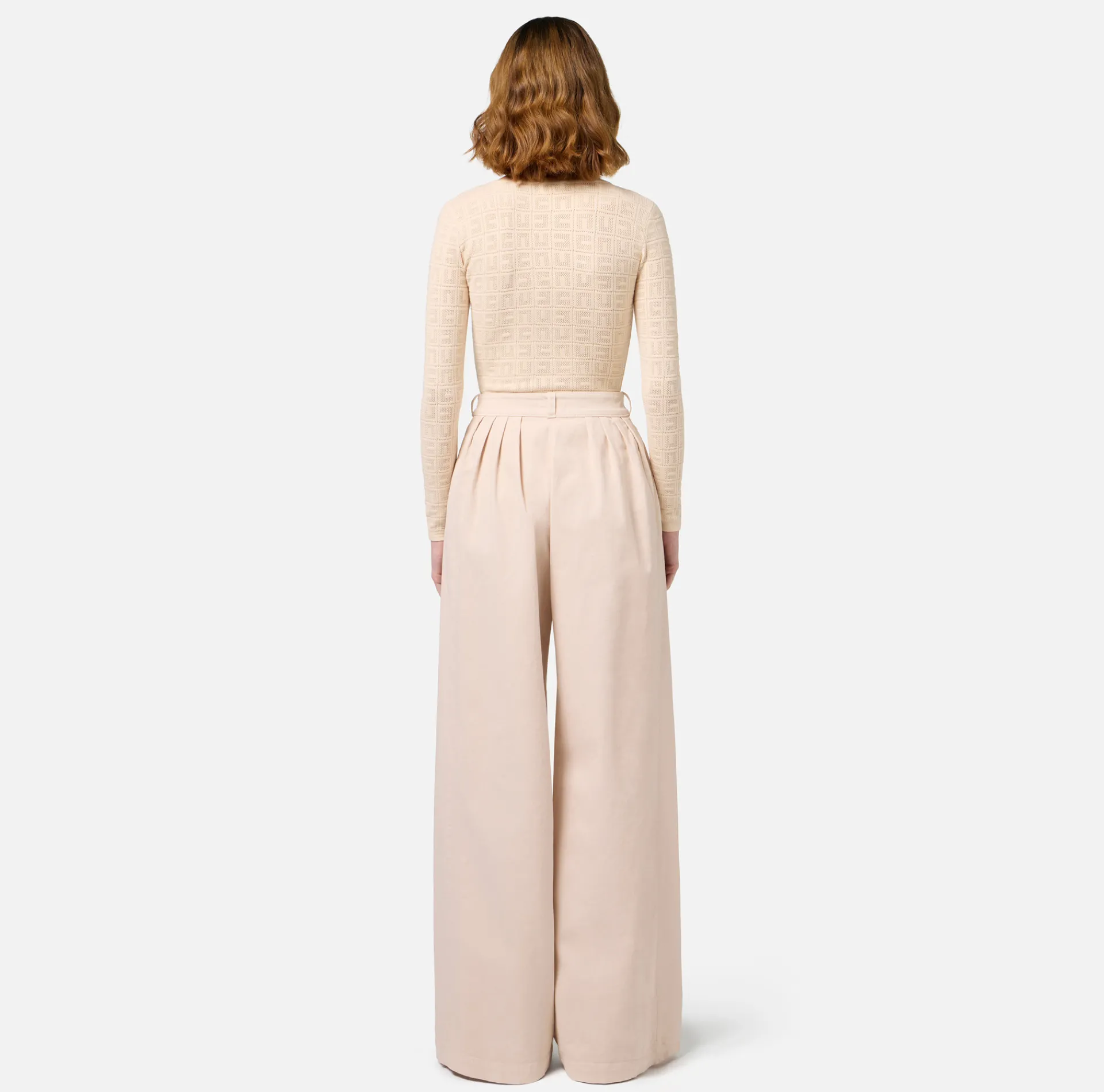 Elisabetta Franchi Top And T-Shirts|Mesh stitch bodysuit in viscose fabric with logo