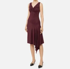 Elisabetta Franchi Midi Dresses|Dresses|Midi dress in crêpe jersey fabric RougeNoir