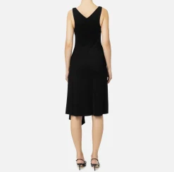 Elisabetta Franchi Midi Dresses|Dresses|Midi dress in crêpe jersey fabric Black