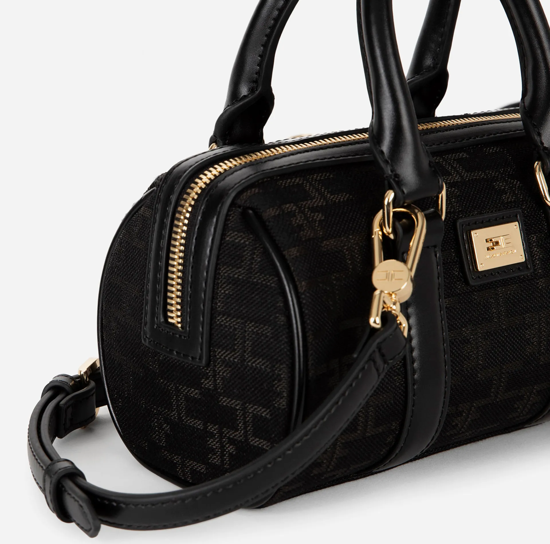 Elisabetta Franchi Luggage|Handbags|Mini Bauletto Monogram Travel