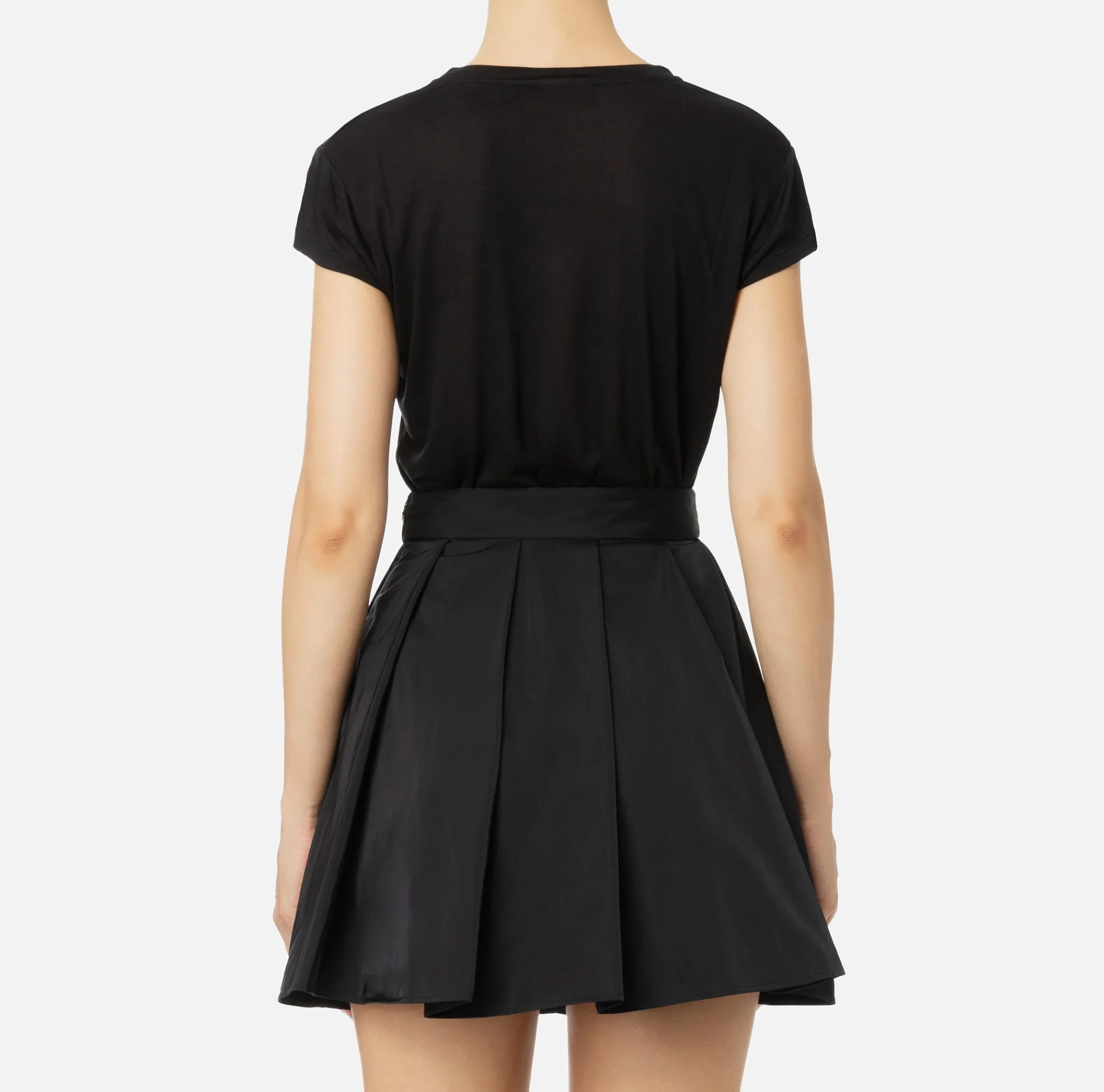 Elisabetta Franchi Top And T-Shirts|Modal jersey T-shirt with logo print Black