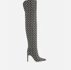 Elisabetta Franchi Boots|Monogram Cuissardes