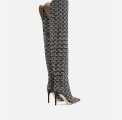 Elisabetta Franchi Boots|Monogram Cuissardes