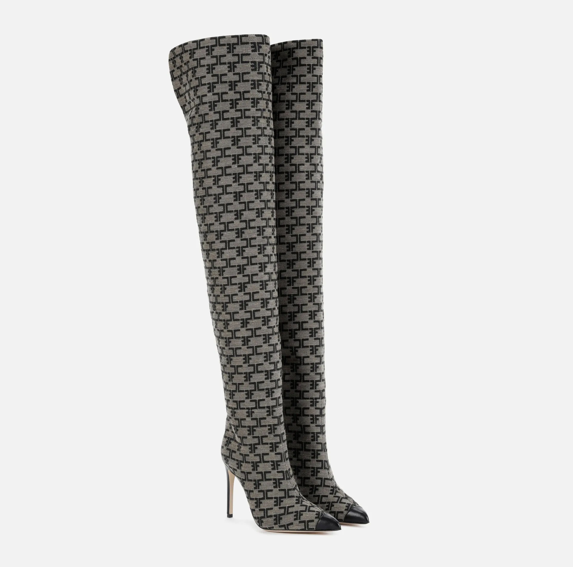 Elisabetta Franchi Boots|Monogram Cuissardes