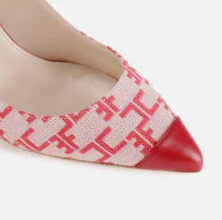 Elisabetta Franchi Pumps|Monogram Decolleté Butter/Red