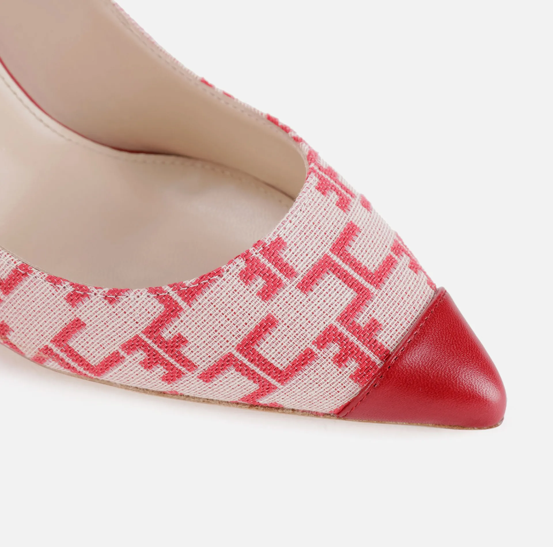Elisabetta Franchi Pumps|Monogram Decolleté Butter/Red