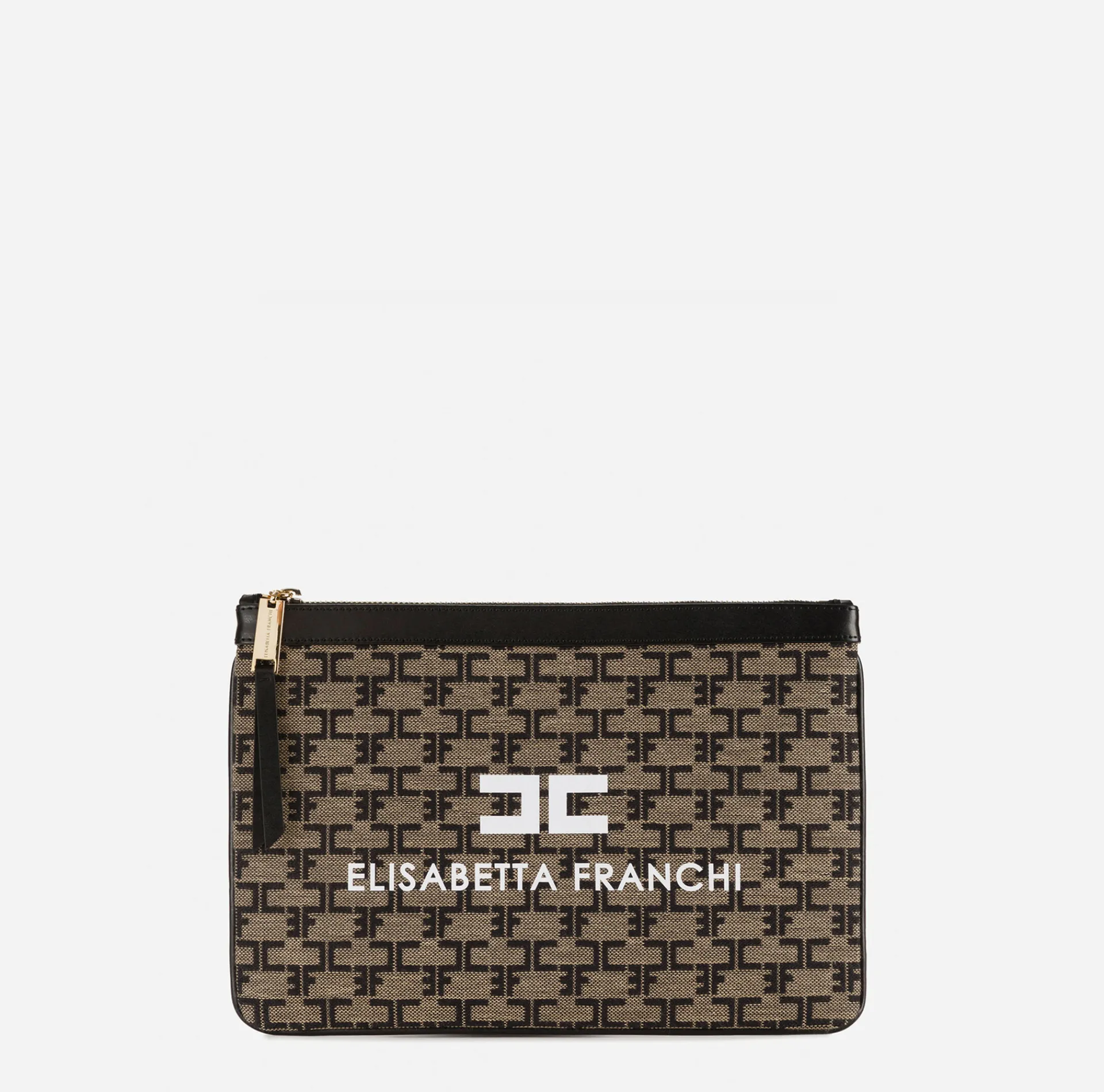 Elisabetta Franchi Clutch|Monogram Mini Make-Up Bag