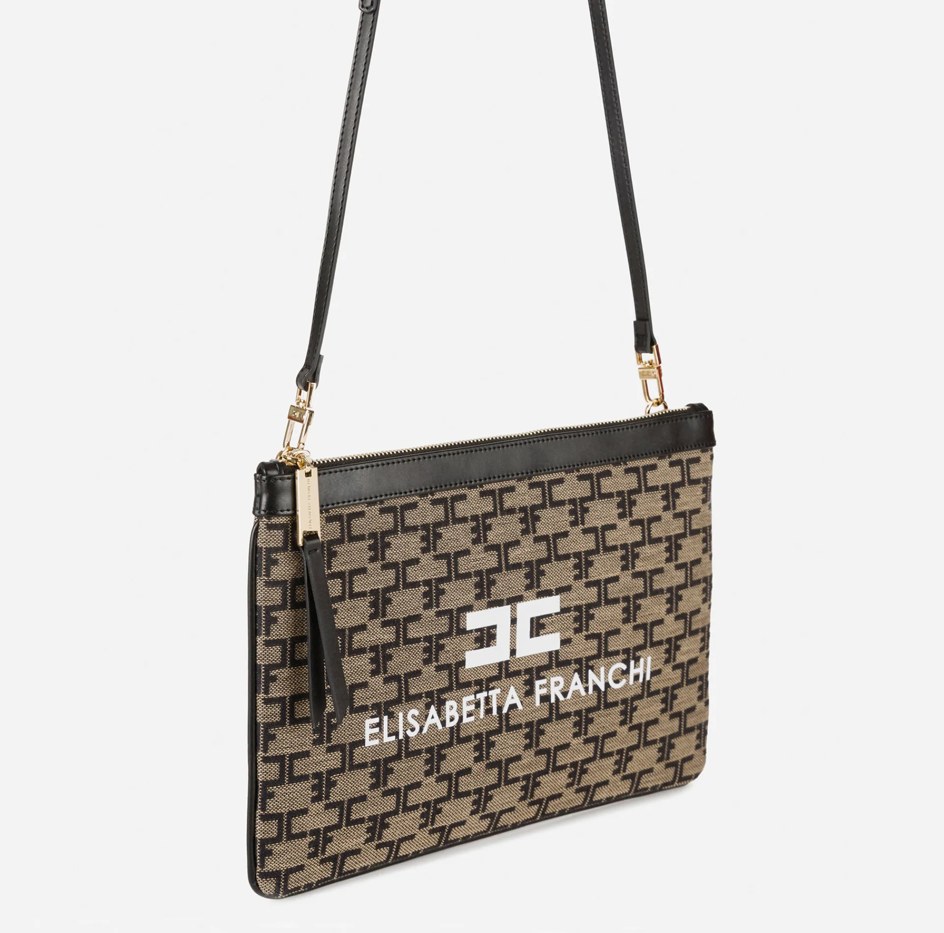 Elisabetta Franchi Clutch|Monogram Mini Make-Up Bag