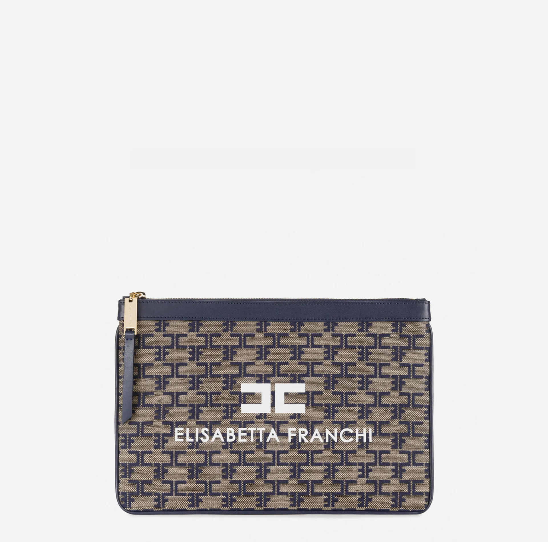 Elisabetta Franchi Clutch|Monogram Mini Make-Up Bag