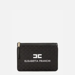 Elisabetta Franchi Clutch|Monogram Mini Make-Up Bag