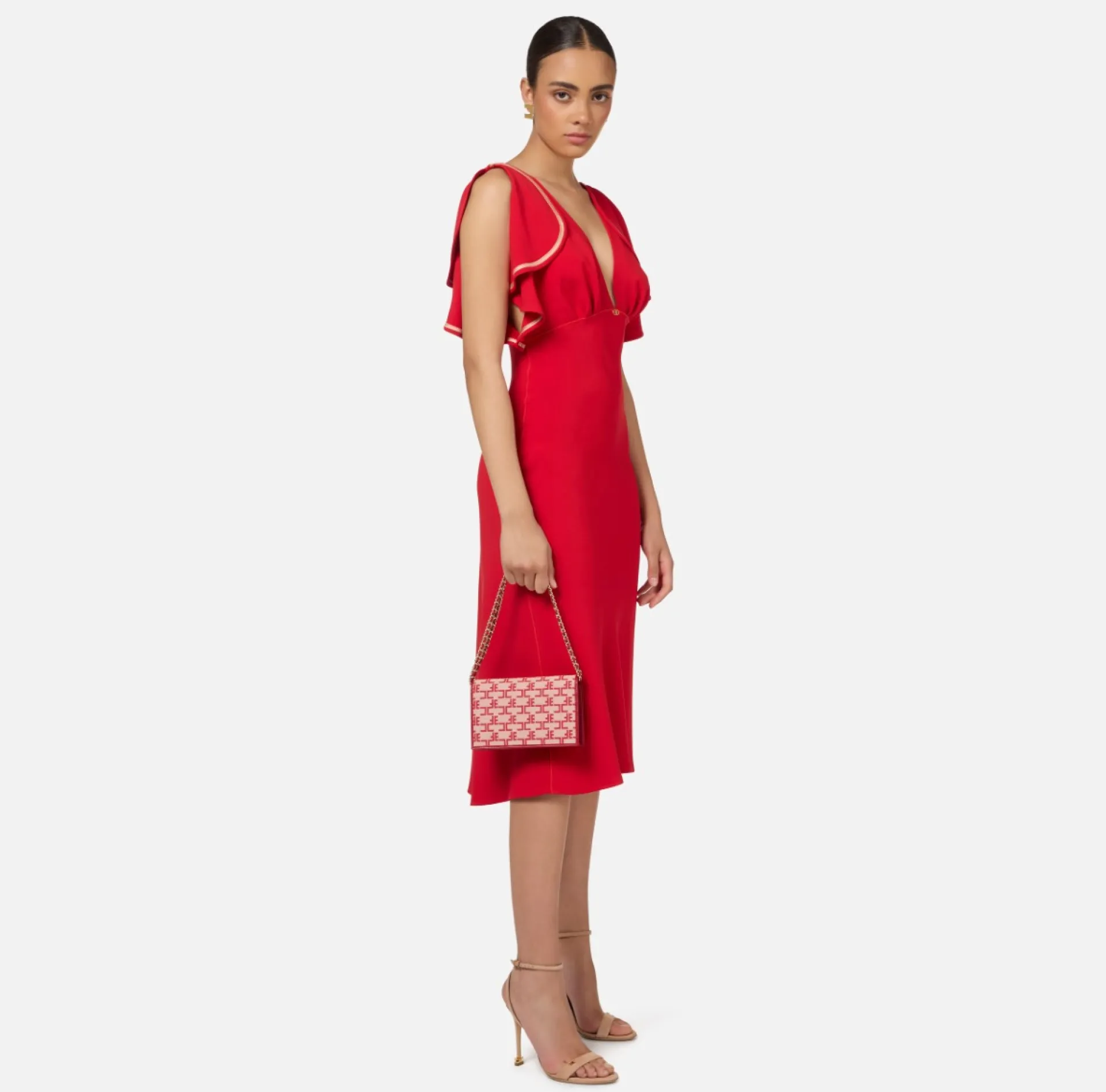Elisabetta Franchi Strap Bags|Monogram Mini Shoulder Strap