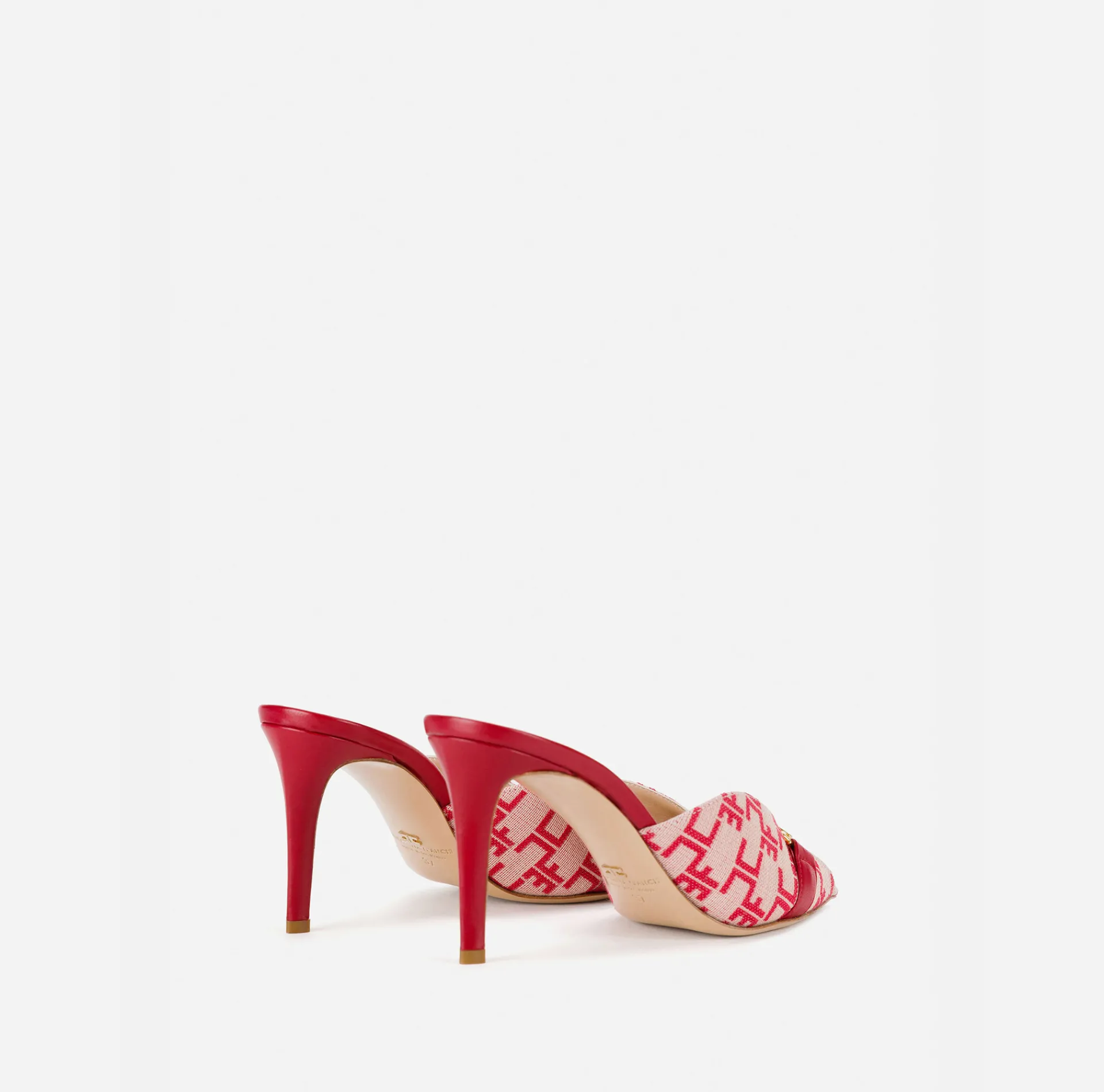Elisabetta Franchi Sandals|Monogram Slider Sandal Butter/Red