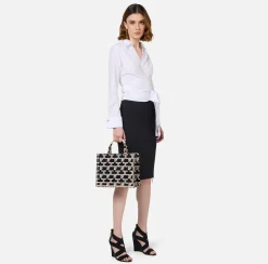 Elisabetta Franchi Handbags|Monogram Tote Small
