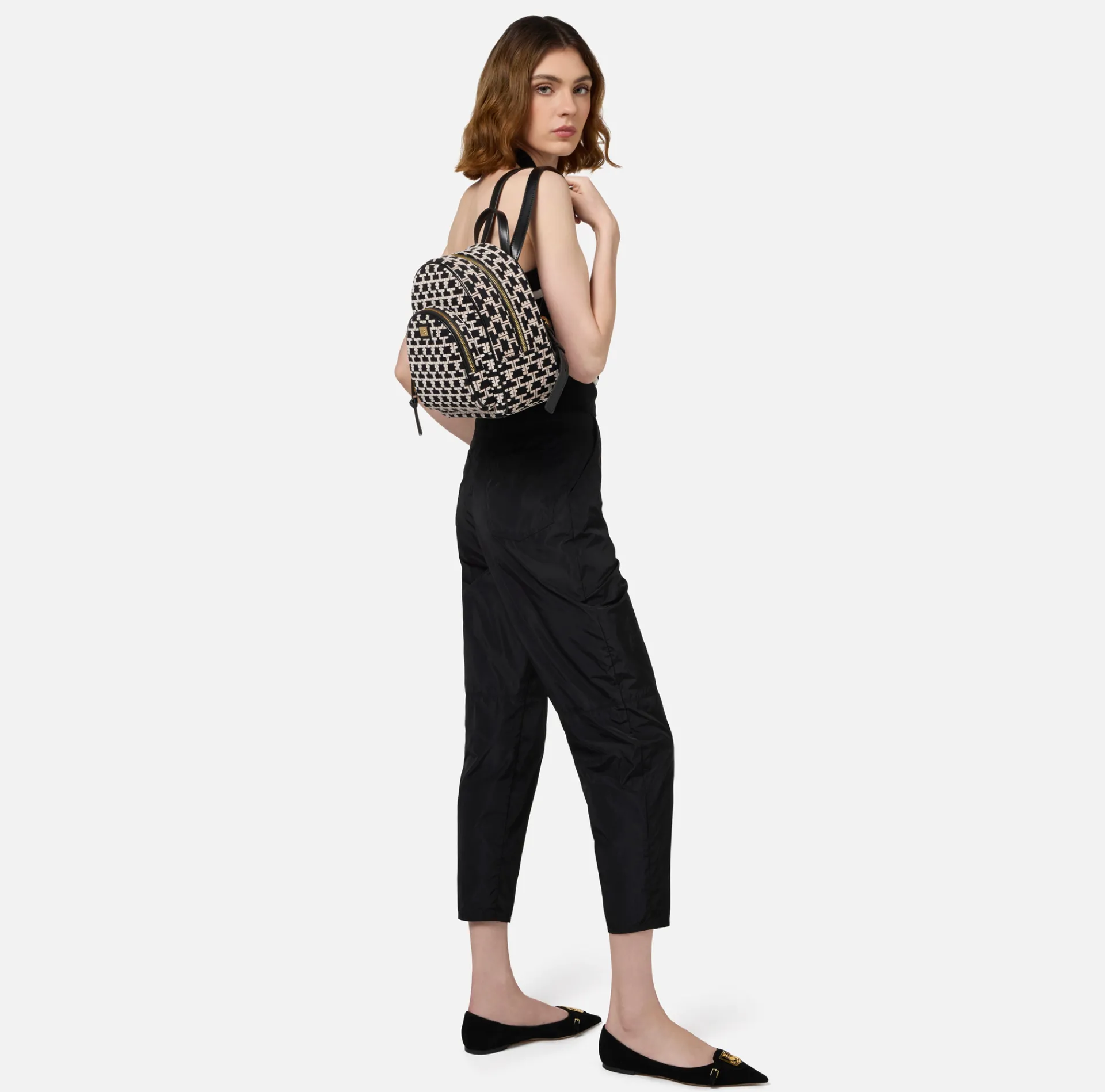 Elisabetta Franchi Luggage|Backpacks|Monogram Travel Backpack