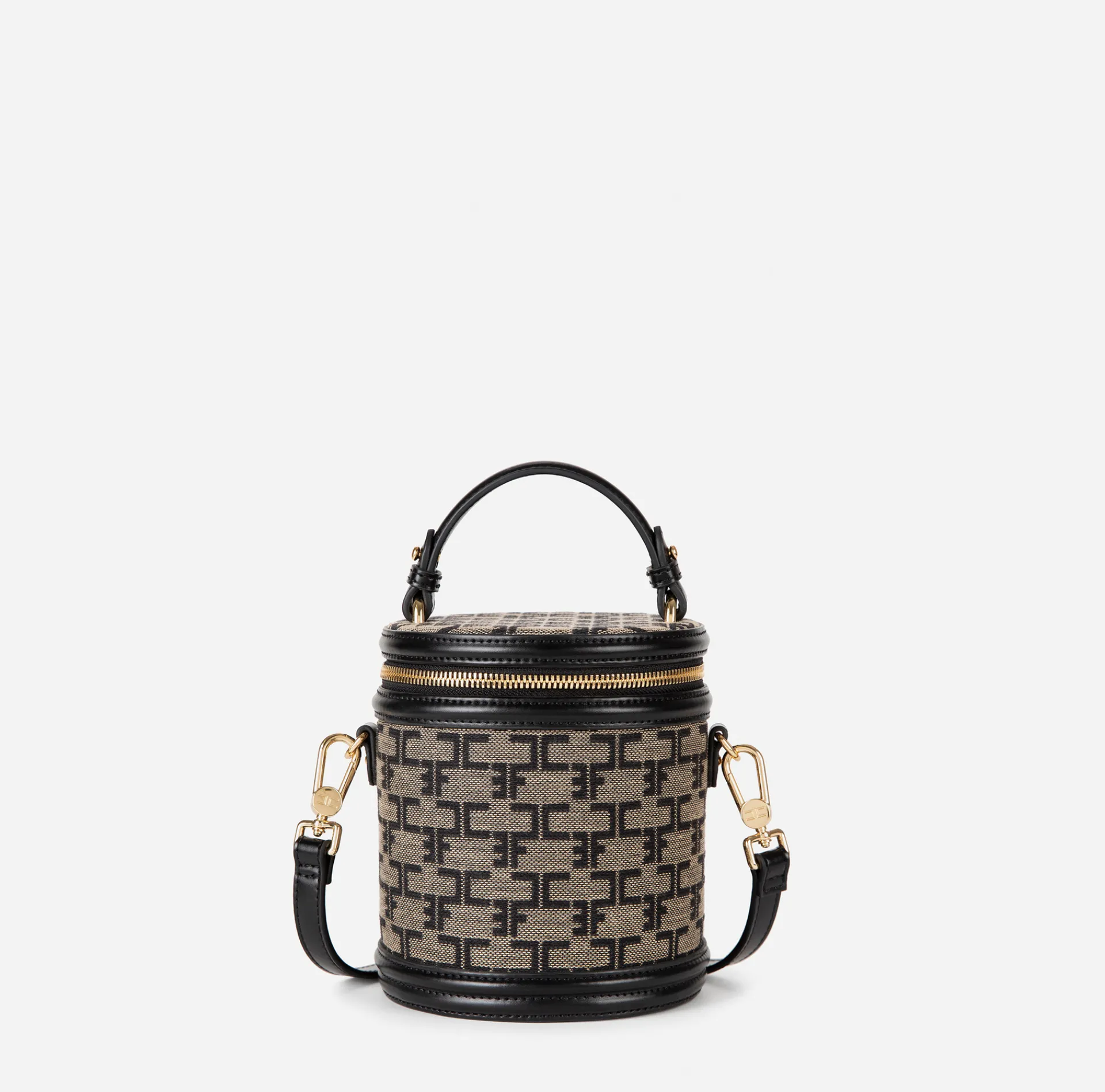 Elisabetta Franchi Luggage|Handbags|Monogram Travel Cylinder Bag