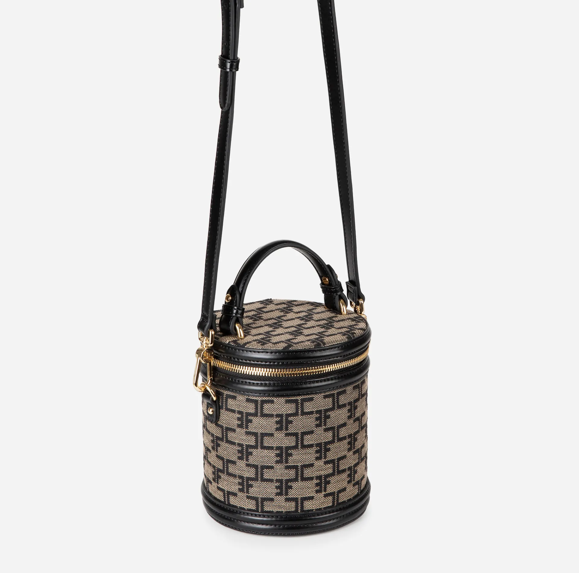 Elisabetta Franchi Luggage|Handbags|Monogram Travel Cylinder Bag