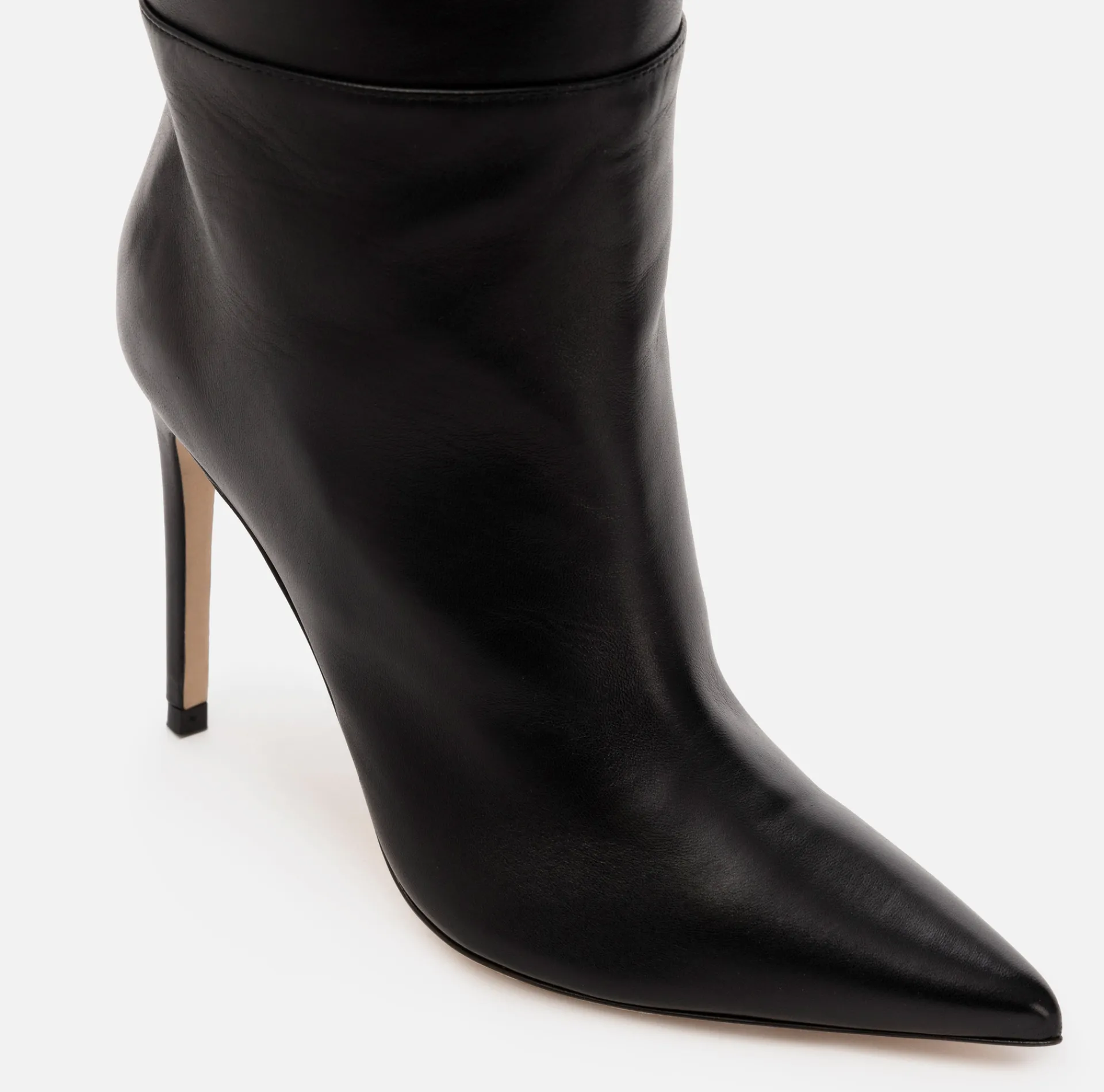 Elisabetta Franchi Boots|Nappa leather over-the-knee boots with narrow heels Black