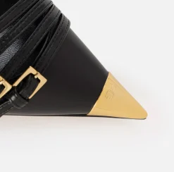 Elisabetta Franchi Pumps|Nappa leather pump with straps Black