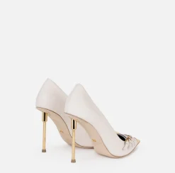 Elisabetta Franchi Pumps|Nappa leather pump with straps Butter