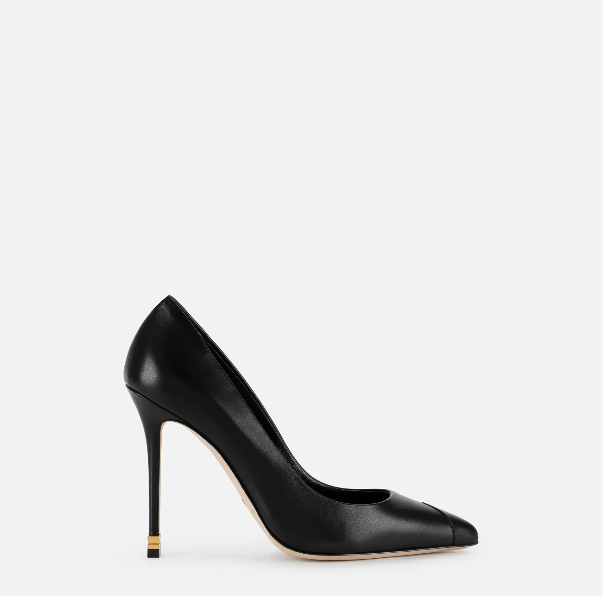 Elisabetta Franchi Pumps|Nappa leather pumps with toecap Étoile Black