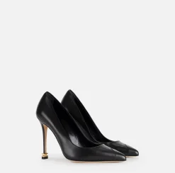 Elisabetta Franchi Pumps|Nappa leather pumps with toecap Étoile Black