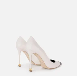 Elisabetta Franchi Pumps|Nappa leather pumps with toecap Étoile Butter/Black