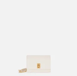 Elisabetta Franchi Strap Bags|Nappa leather shoulder bag with bellows Butter