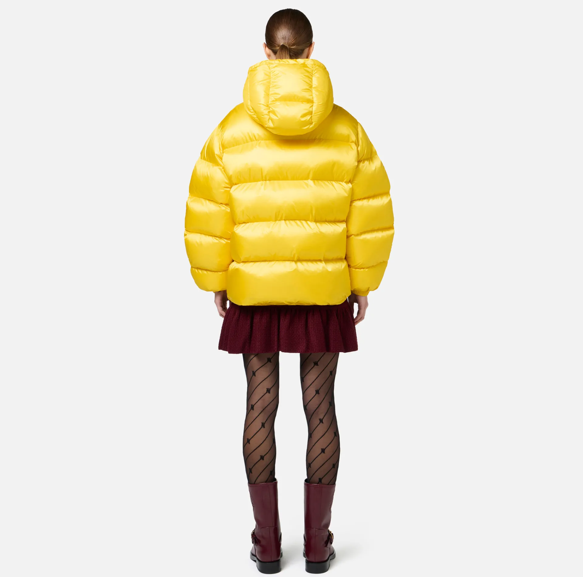Elisabetta Franchi Coats And Jackets|Oversized down jacket in shiny nylon Mimosa