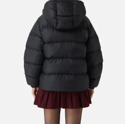 Elisabetta Franchi Coats And Jackets|Oversized down jacket in shiny nylon Black