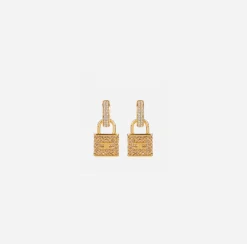 Elisabetta Franchi Jewelry|Pair of padlock earrings
