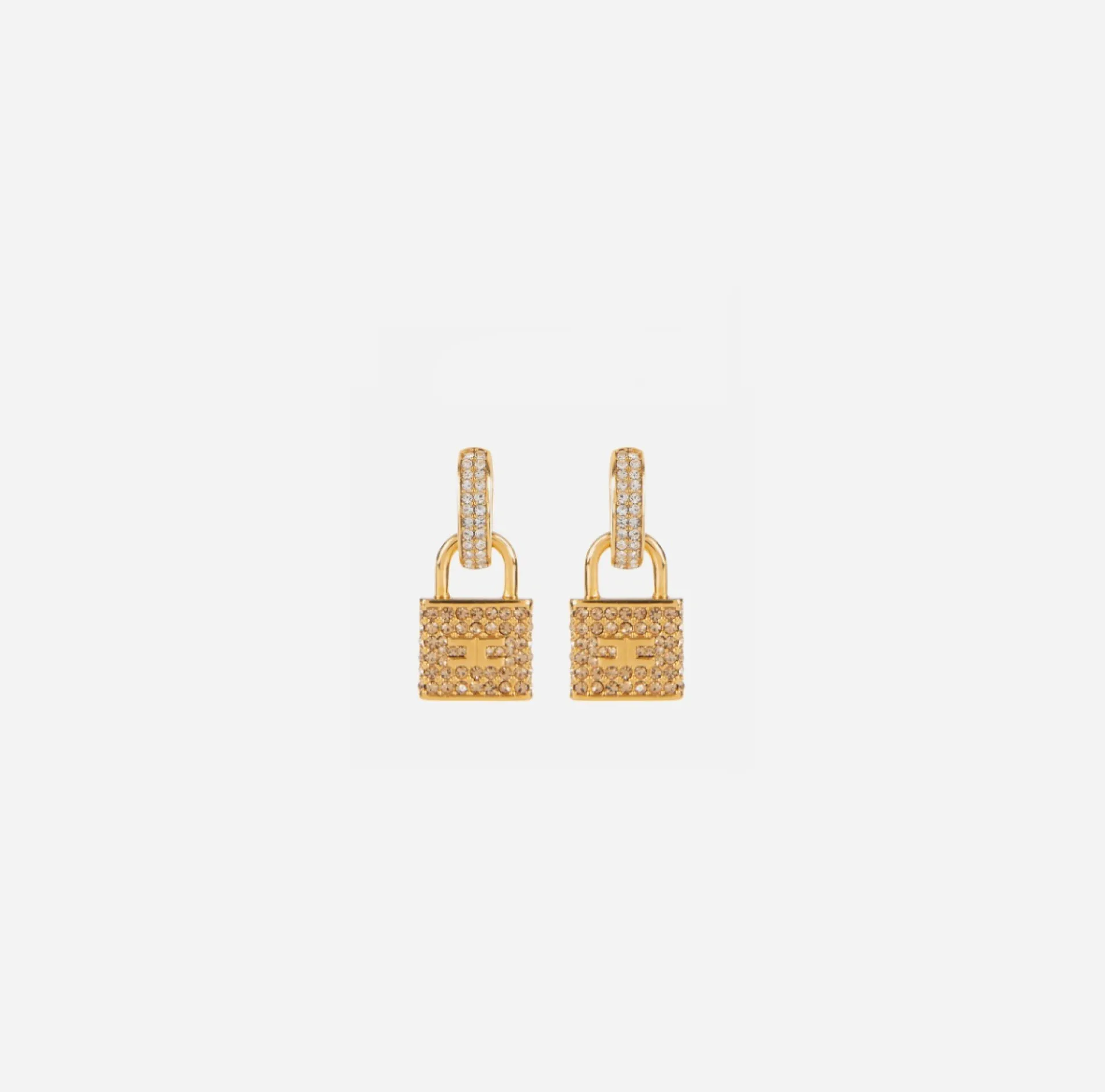 Elisabetta Franchi Jewelry|Pair of padlock earrings YellowGold