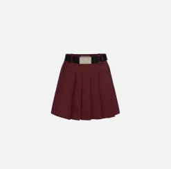 Elisabetta Franchi Skirts|Pleated miniskirt in lightweight technical nylon