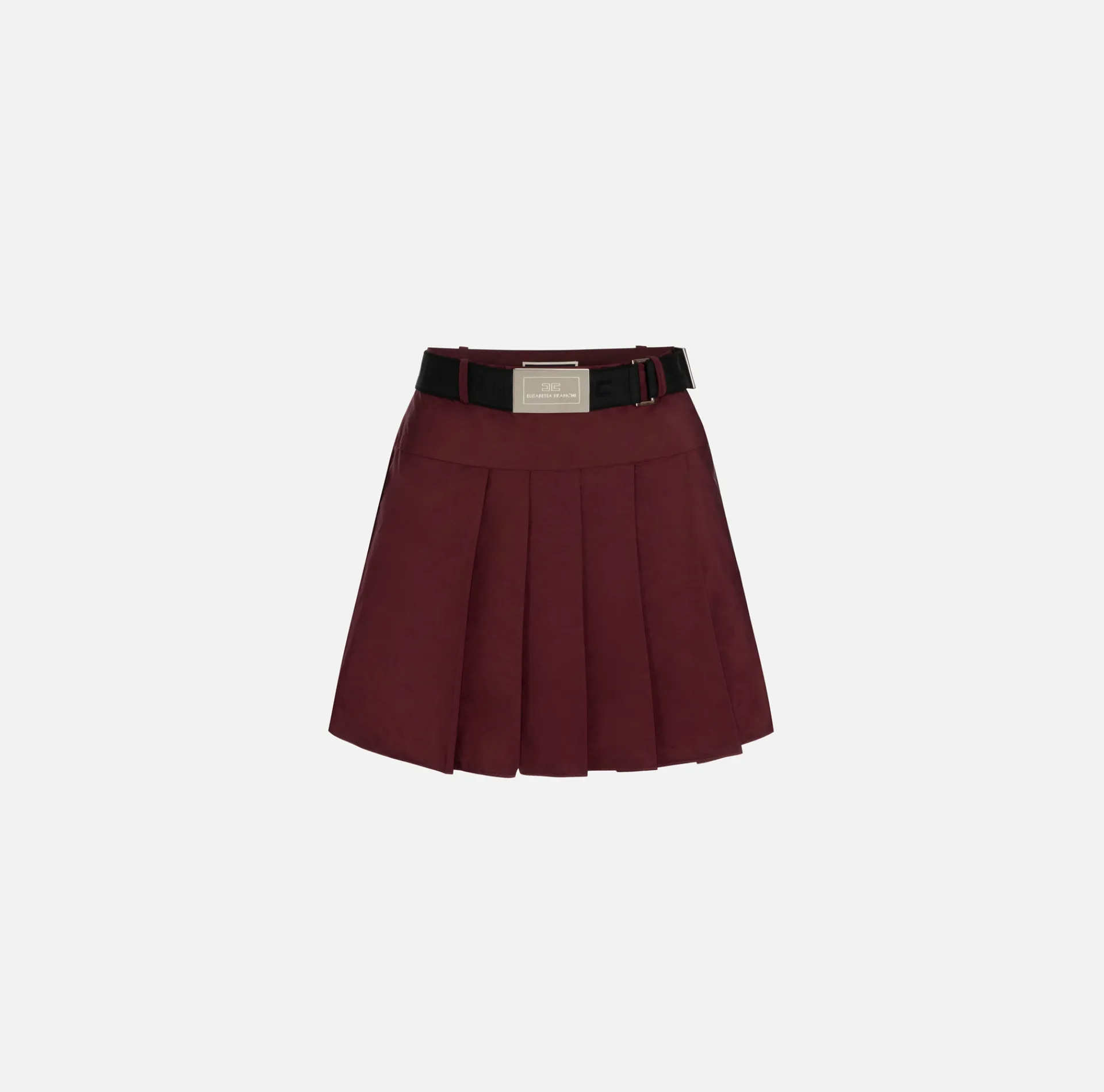 Elisabetta Franchi Skirts|Pleated miniskirt in lightweight technical nylon