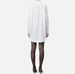 Elisabetta Franchi Shirts And Blouses|Poplin shirt with embroidered organza label White