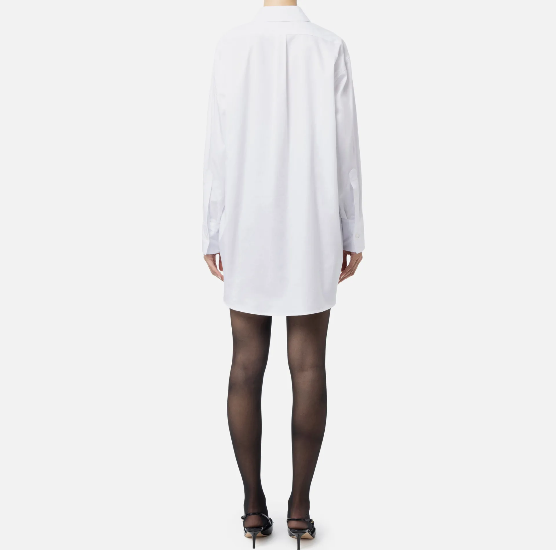 Elisabetta Franchi Shirts And Blouses|Poplin shirt with embroidered organza label White