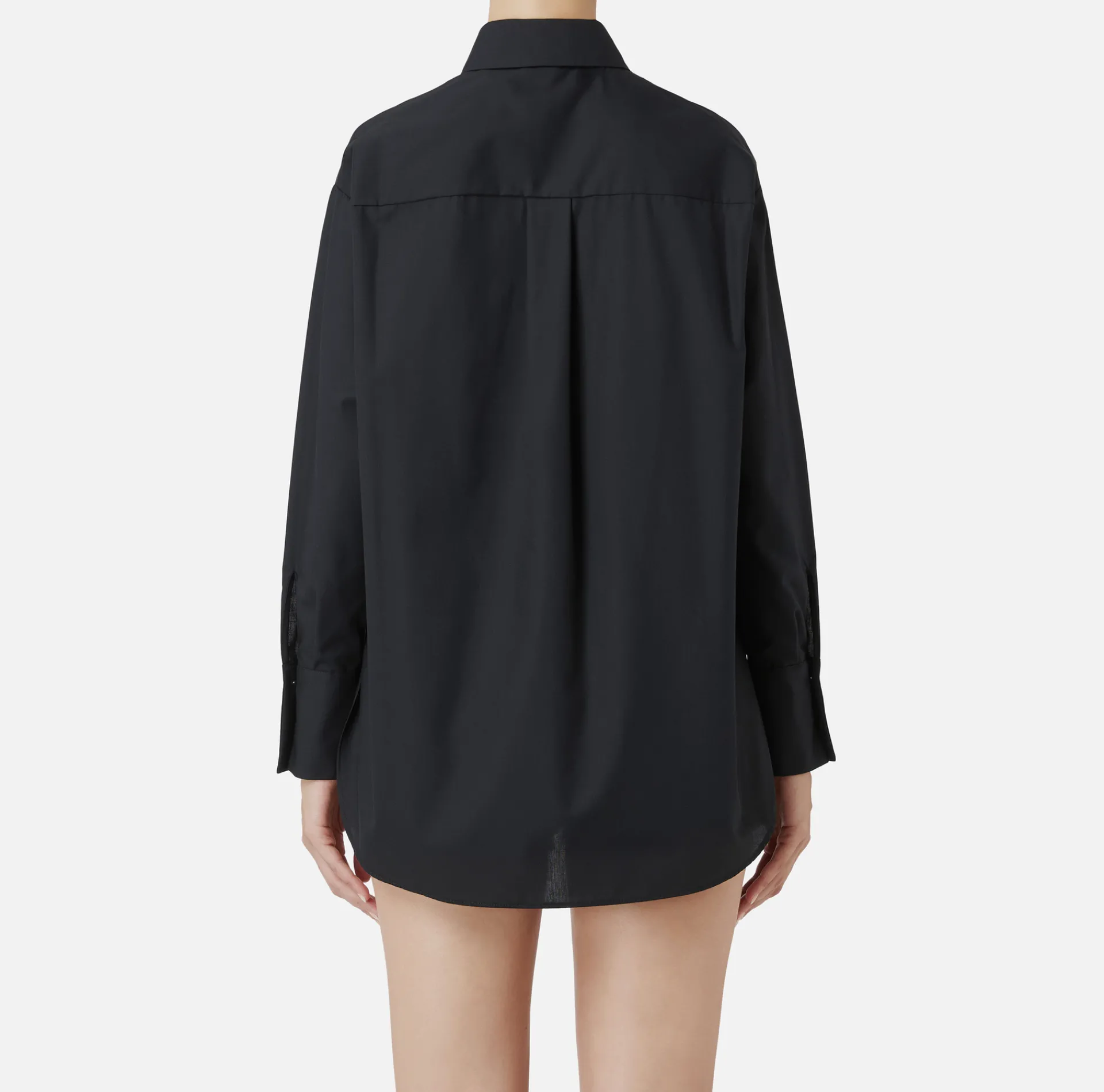 Elisabetta Franchi Shirts And Blouses|Poplin shirt with logo on cuffs Black