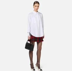 Elisabetta Franchi Shirts And Blouses|Poplin shirt with logo on cuffs White