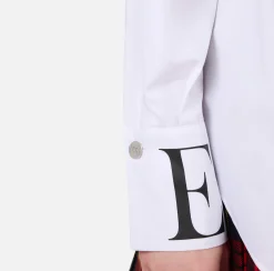 Elisabetta Franchi Shirts And Blouses|Poplin shirt with logo on cuffs White