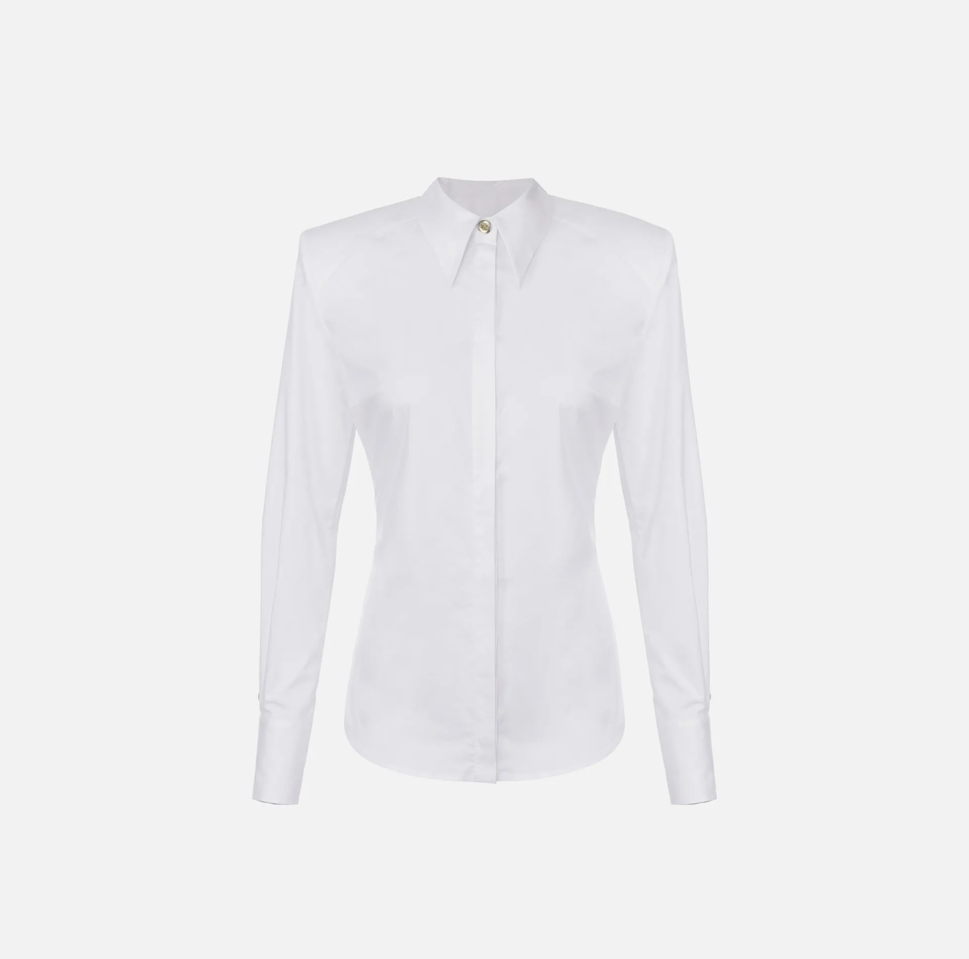 Elisabetta Franchi Shirts And Blouses|Poplin shirt with structured shoulders White