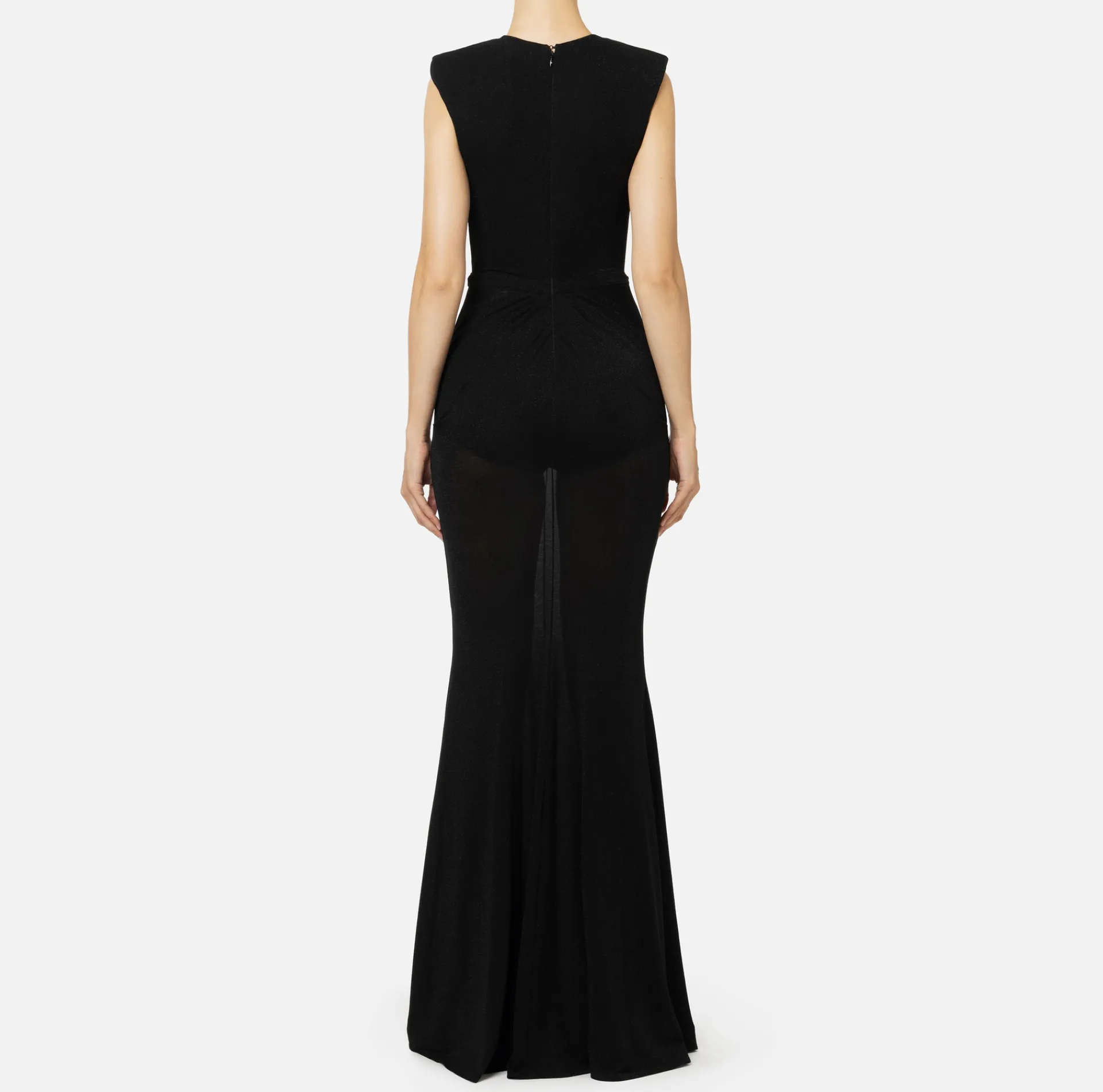 Elisabetta Franchi Red Carpet Dresses|Red Carpet|Red carpet dress in lurex jersey with bra Black