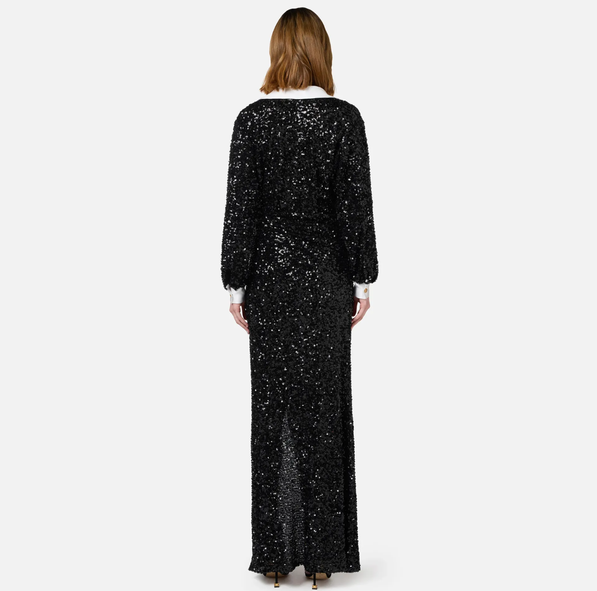 Elisabetta Franchi Dresses|Red Carpet Dresses|Red carpet sequin dress with satin inserts