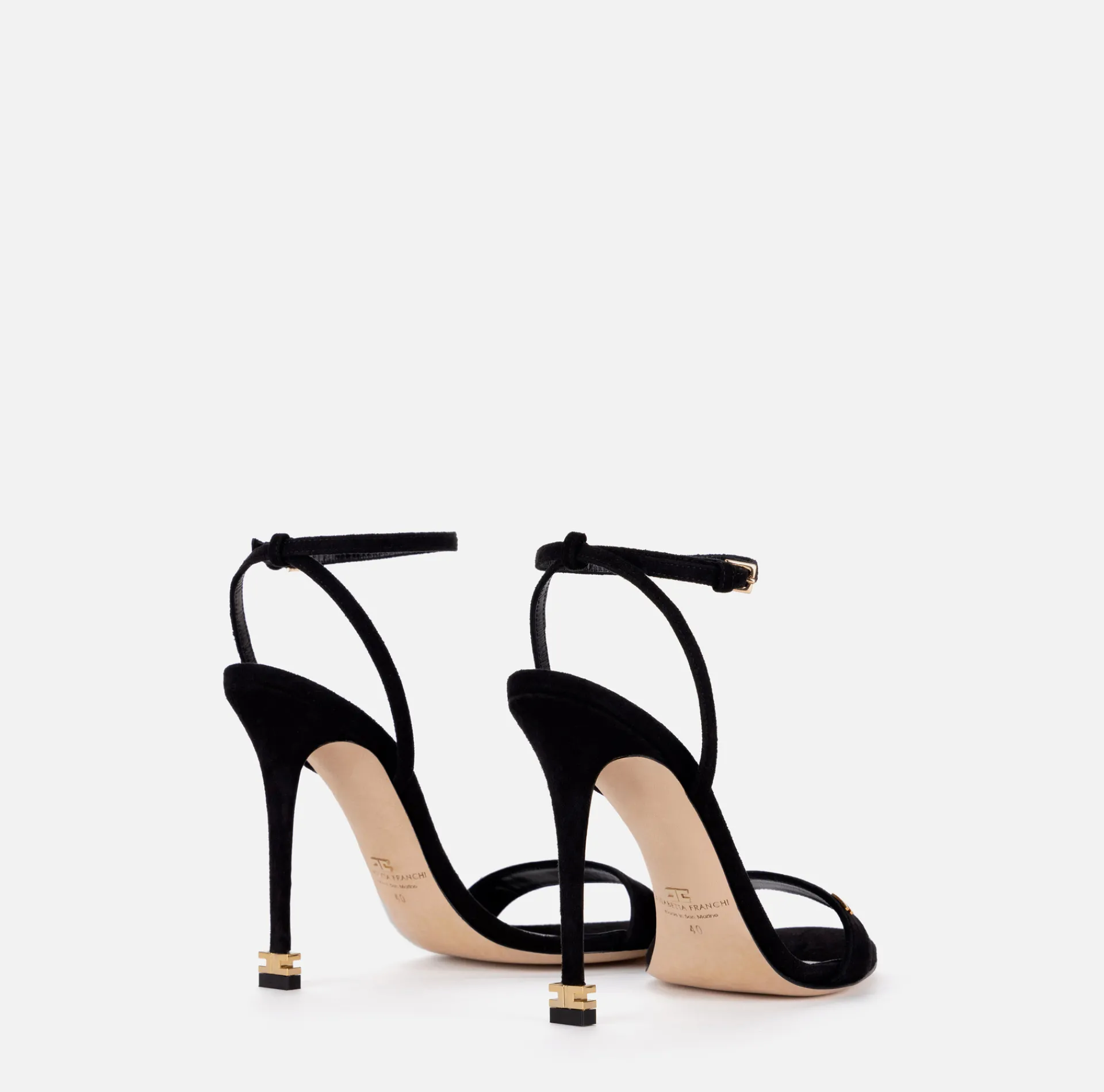 Elisabetta Franchi Sandals|Sandal with ankle strap Étoile Black