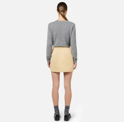 Elisabetta Franchi Skirts|Satin miniskirt with bows Cream