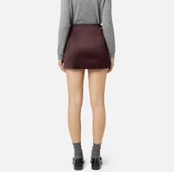 Elisabetta Franchi Skirts|Satin miniskirt with bows RougeNoir