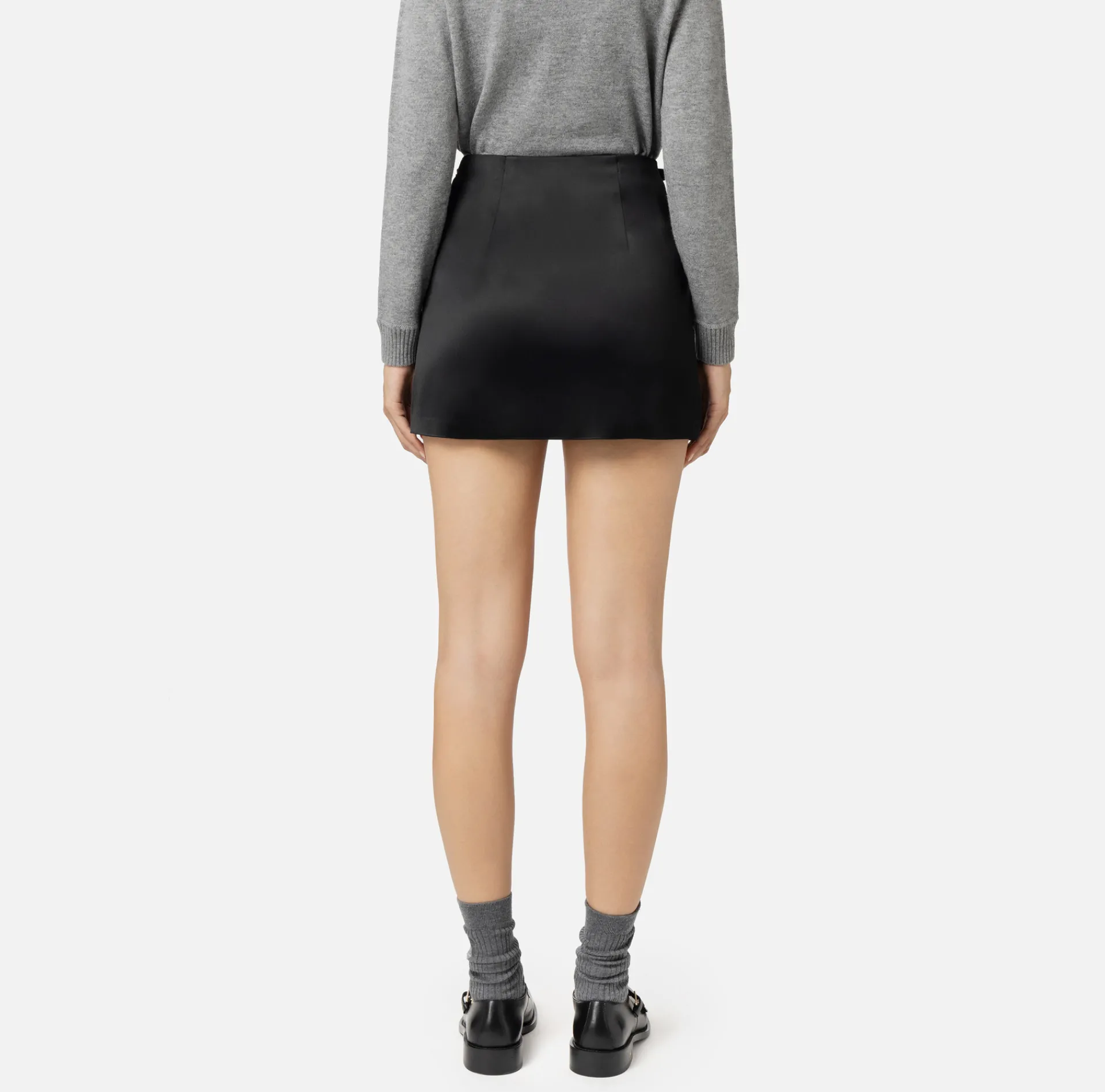 Elisabetta Franchi Skirts|Satin miniskirt with bows Black