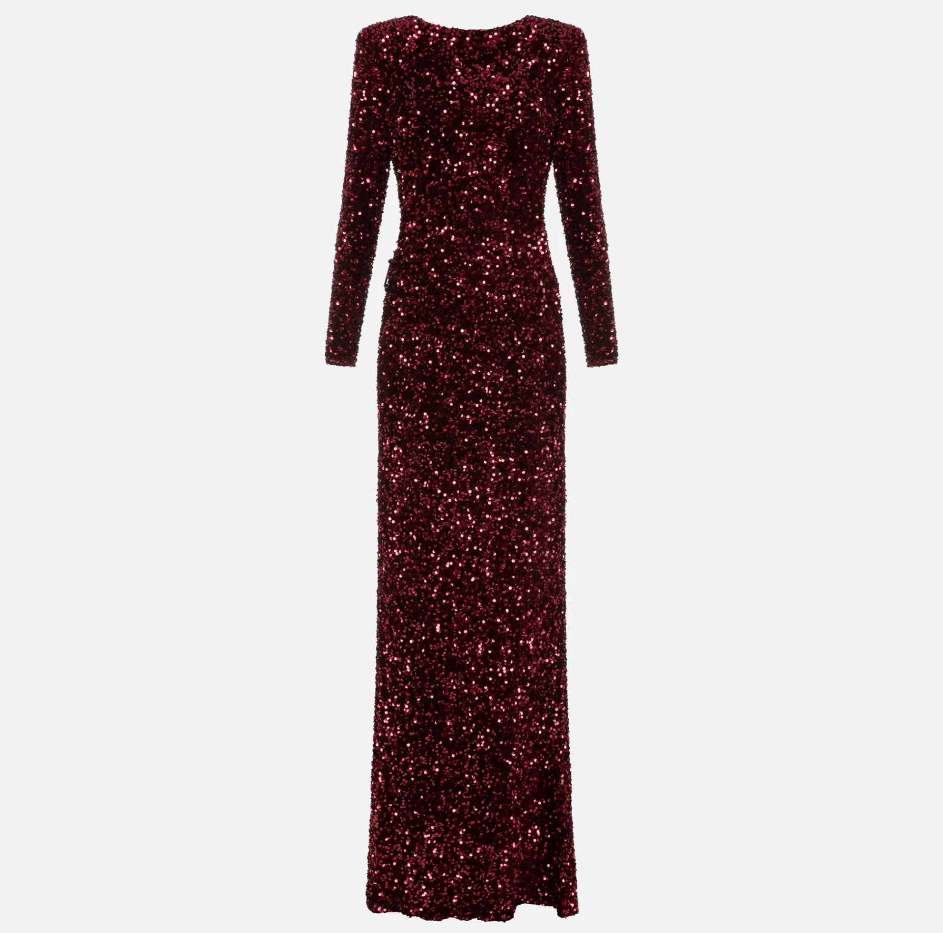 Elisabetta Franchi Red Carpet Dresses|Red Carpet|Sequin-embroidered chenille red carpet dress RougeNoir