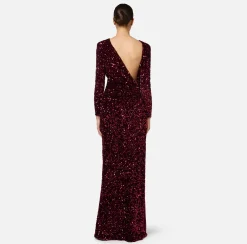 Elisabetta Franchi Dresses|Red Carpet|Sequin-embroidered chenille red carpet dress
