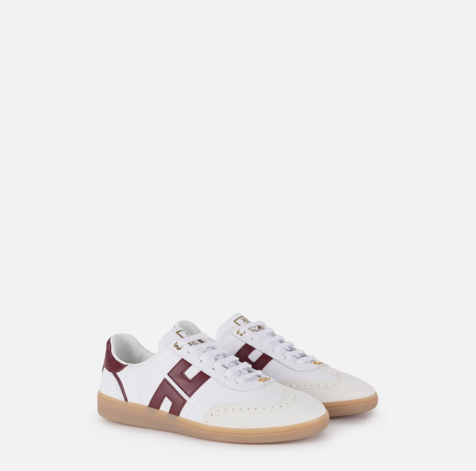 Elisabetta Franchi Sneakers & Flat Shoes|Shield leather sneakers