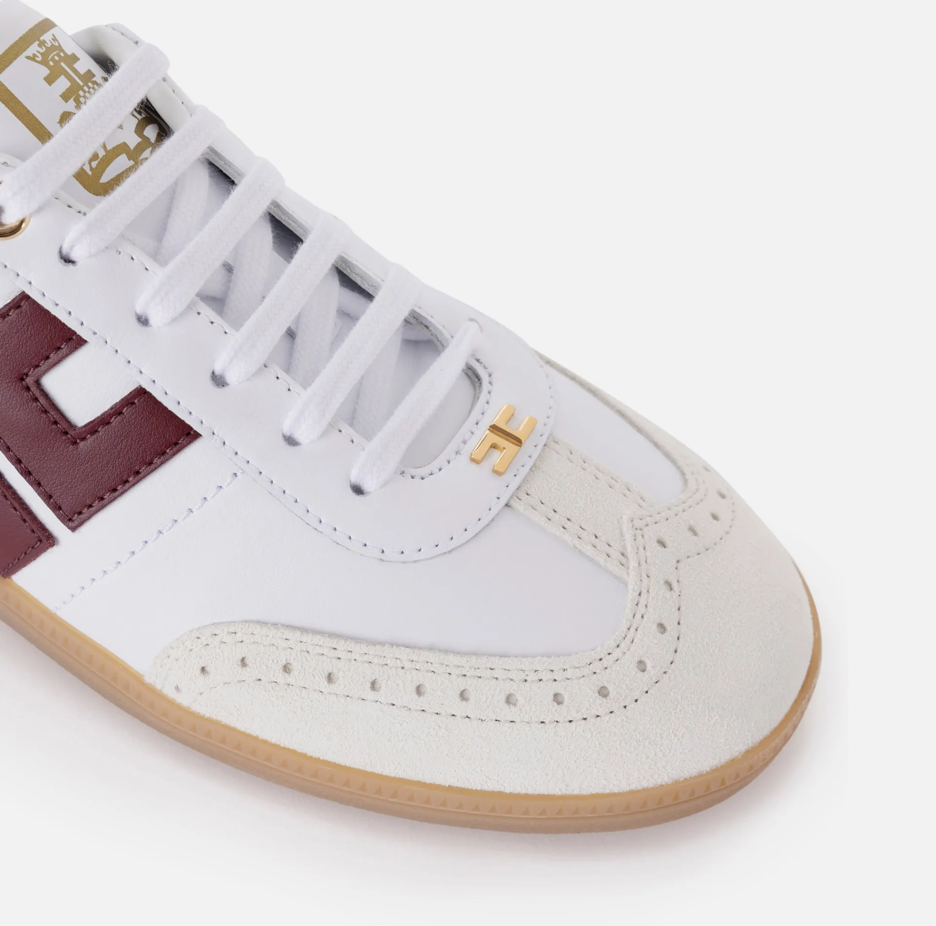 Elisabetta Franchi Sneakers & Flat Shoes|Shield leather sneakers